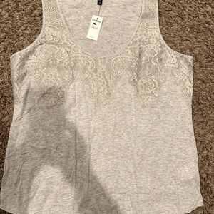 Lace detail tank top